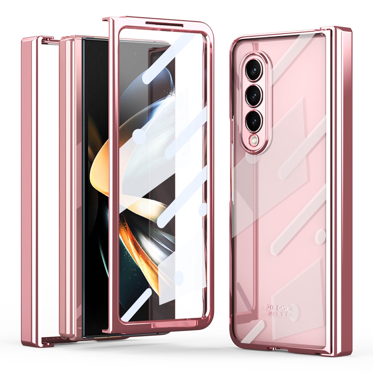 Til Samsung Galaxy Z Fold4 5G galvanisering højgennemsigtigt Foldetelefoncover med hærdet glasfilm Til Samsung Galaxy Z Fold4 5G galvanisering højgennemsigtigt Foldetelefoncover med hærdet glasfilm